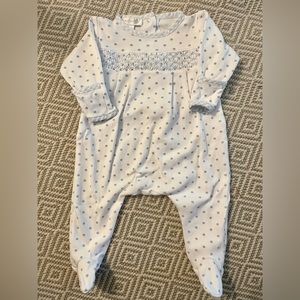 Magnolia Baby Smocked Polka Dot Footie